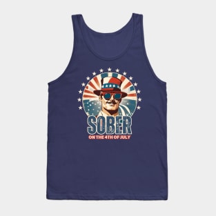 Sober On The 4th Of July - Retro Man Tank Top